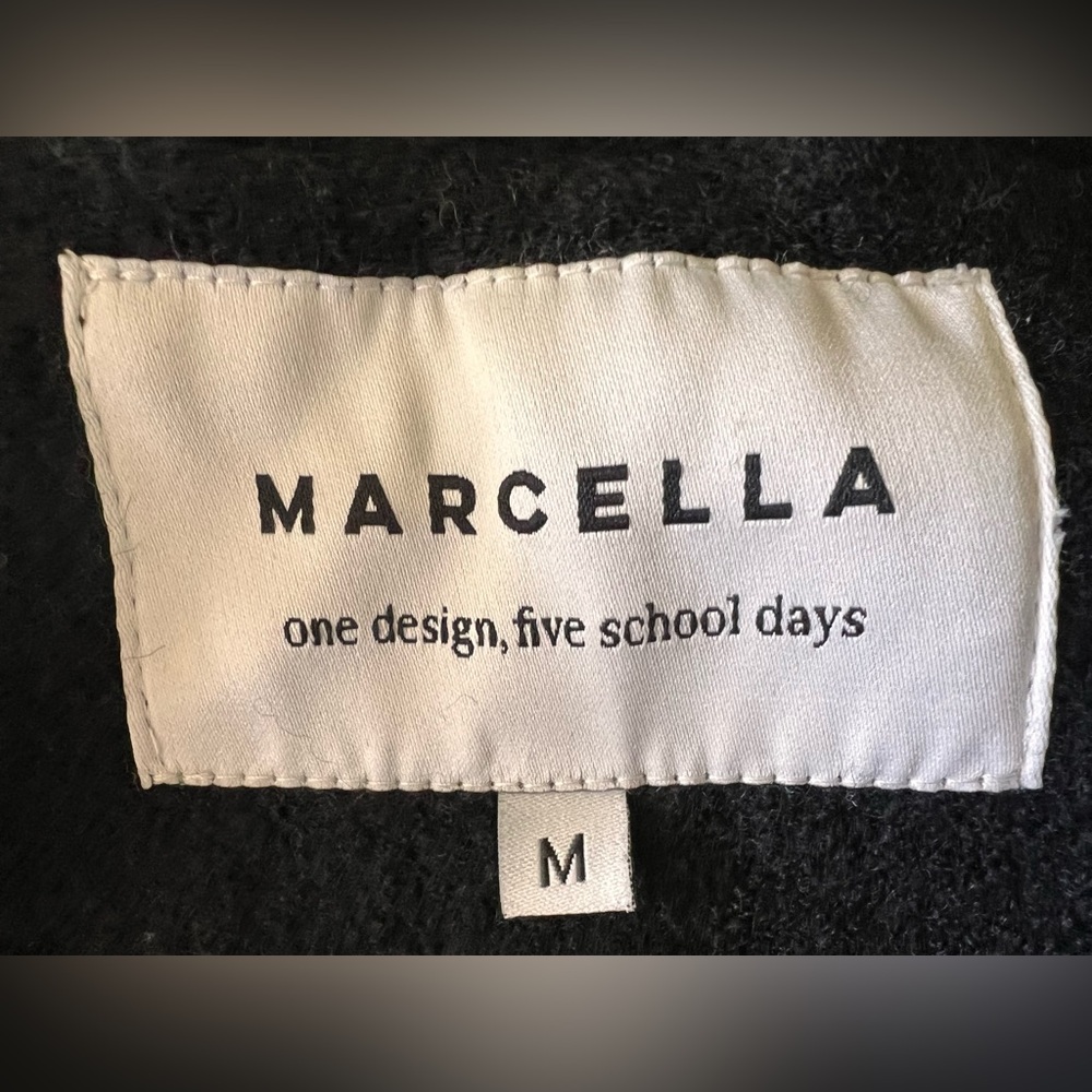 MARCELLA NYC Medium Black 100% Virgin Wool Blazer Excellent Condition Orig $400 - Picture 3 of 9